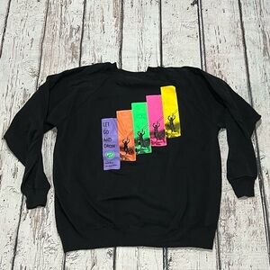 Vintage 90s I Survived Hurricane Pecos 1995 Graphic Crewneck Sweatshirt